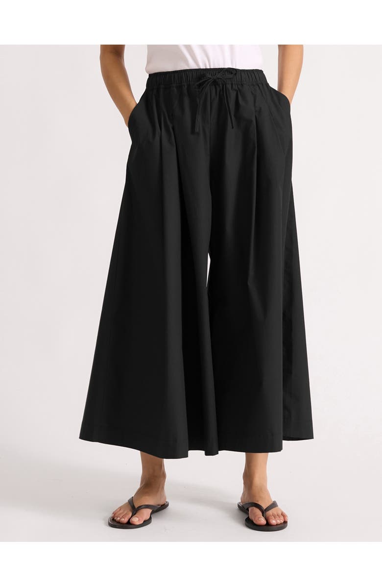 Albaray Cotton Super Wide Leg Culottes, Main, color, Black
