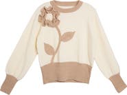 SAACHI Ruffled Bloom Pullover Sweater
