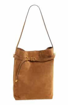 Madewell The Essential Belted Suede Bucket Tote