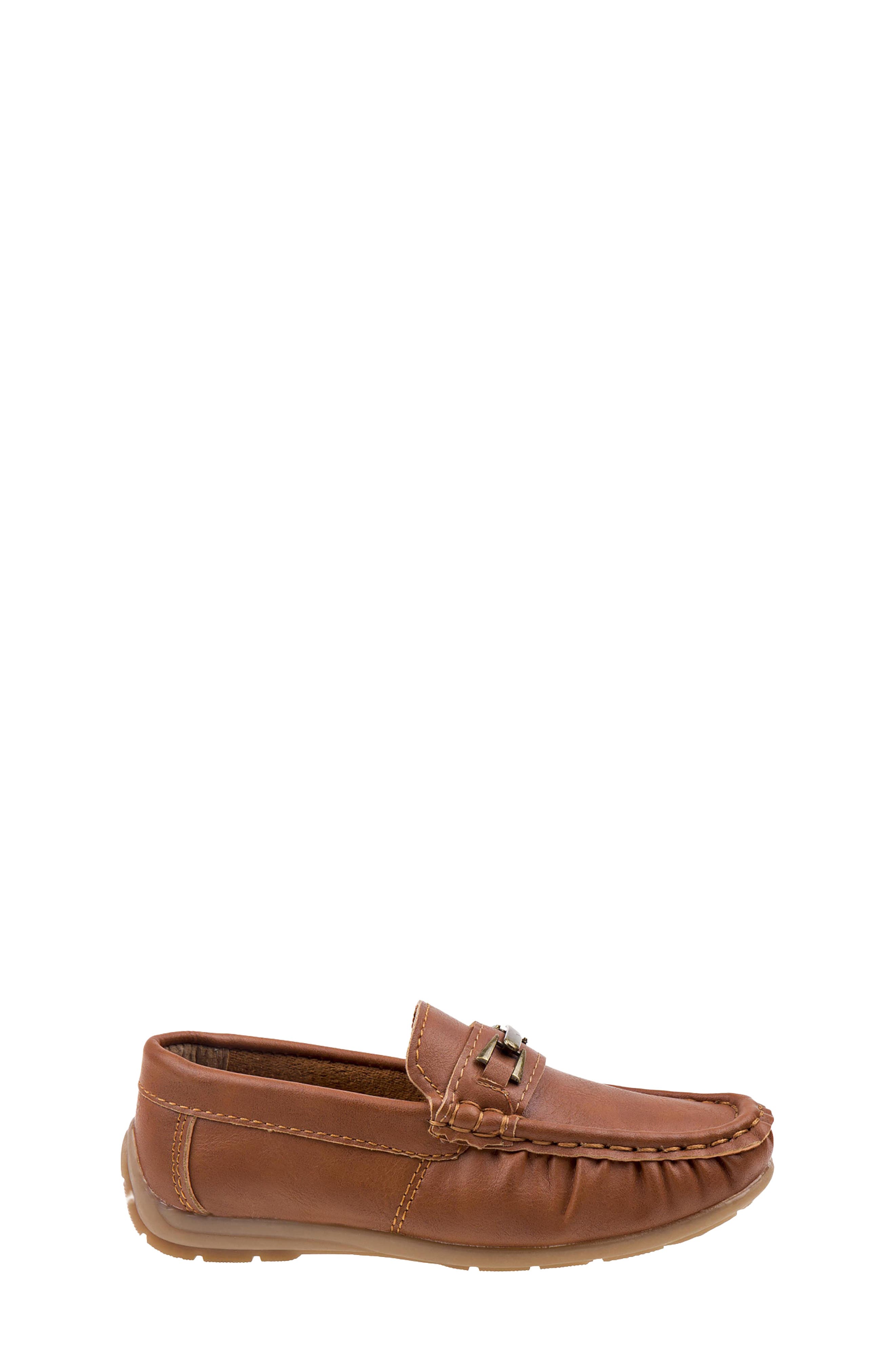 Kids' Faux Leather Loafer, Alternate, color, COGNAC