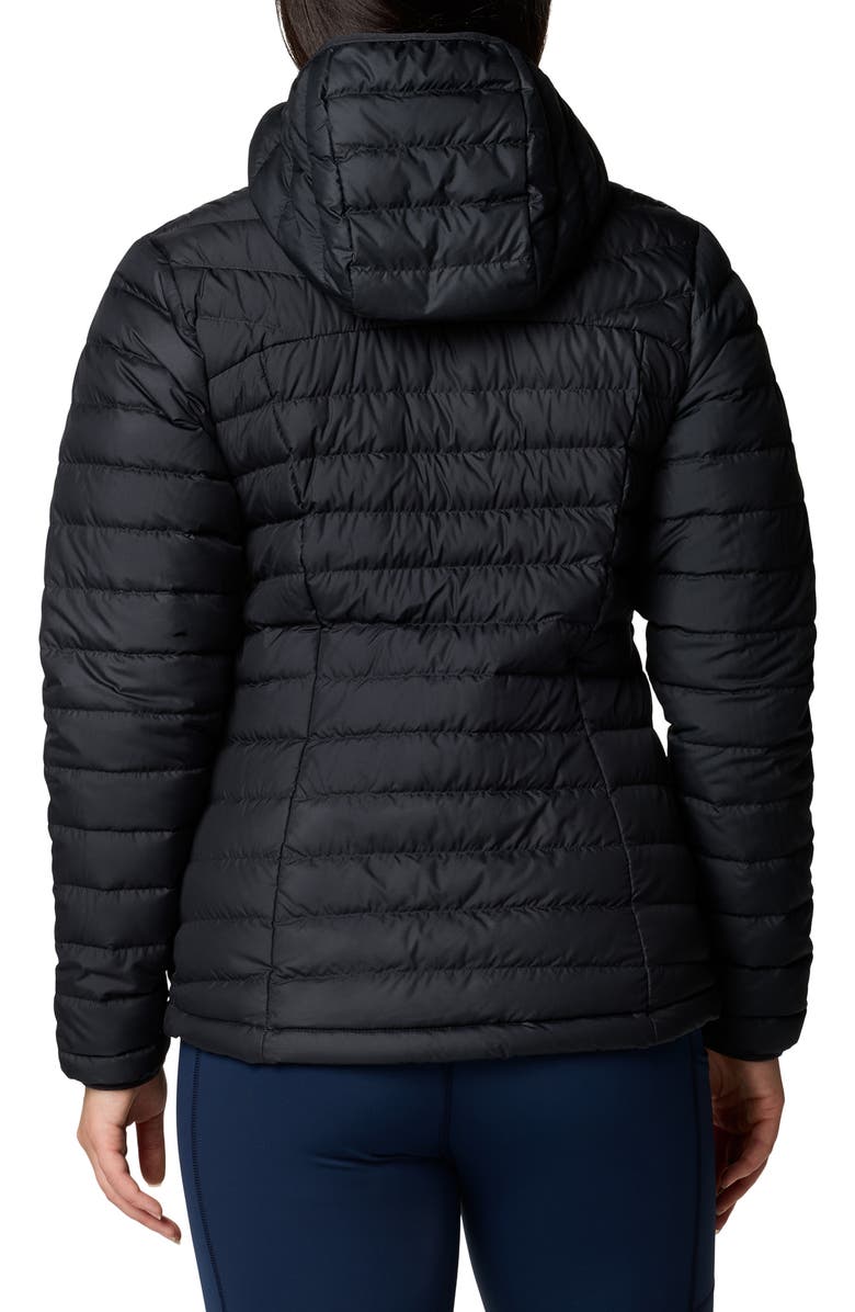 Columbia Westridge Water Repellent Hooded 650 Fill Power Down Jacket, Alternate, color, Black