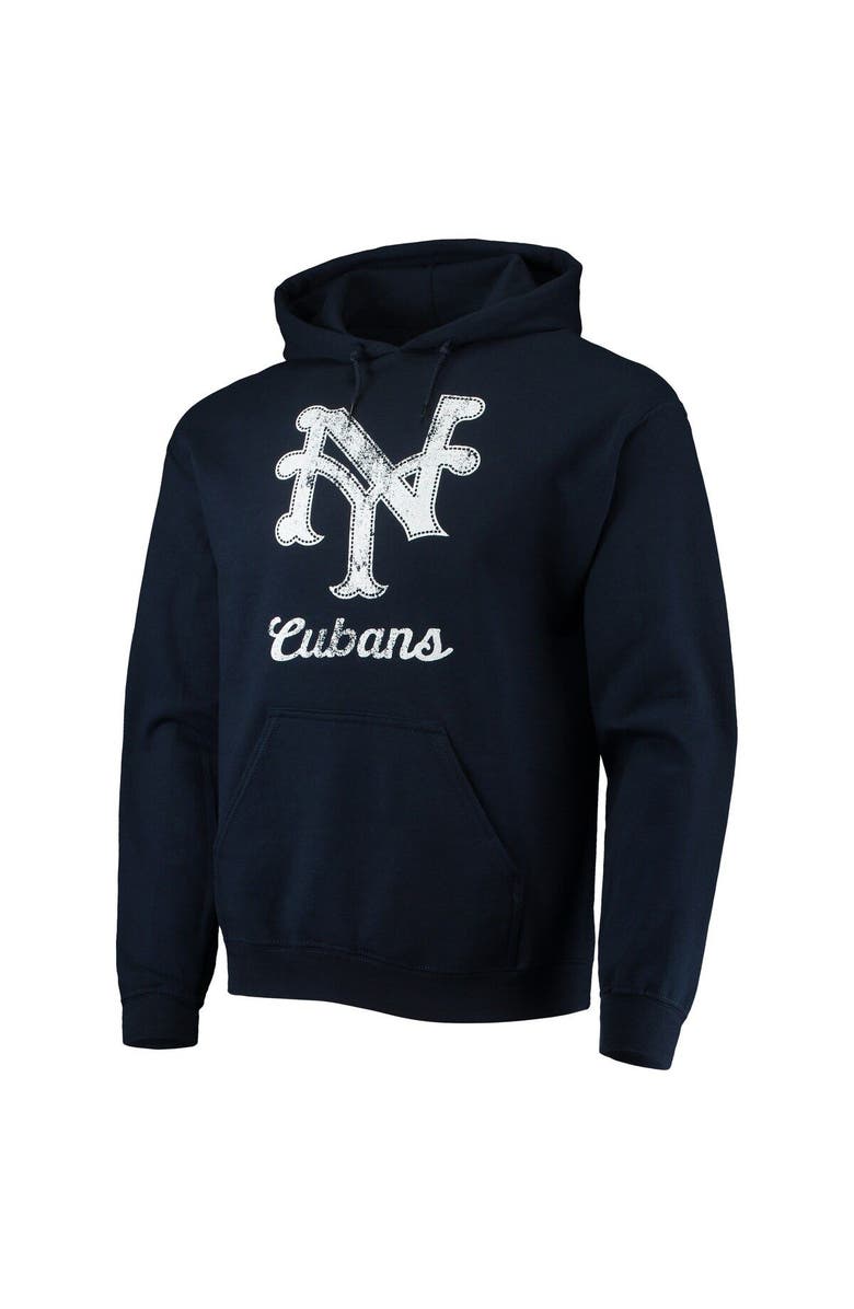 STITCHES Men's Stitches Navy New York Cubans Negro League Logo Pullover Hoodie, Alternate, color, 