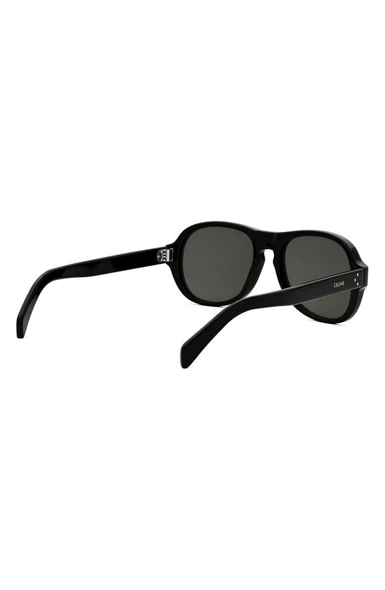 CELINE Bold 3 Dots 56mm Pilot Sunglasses, Alternate, color,