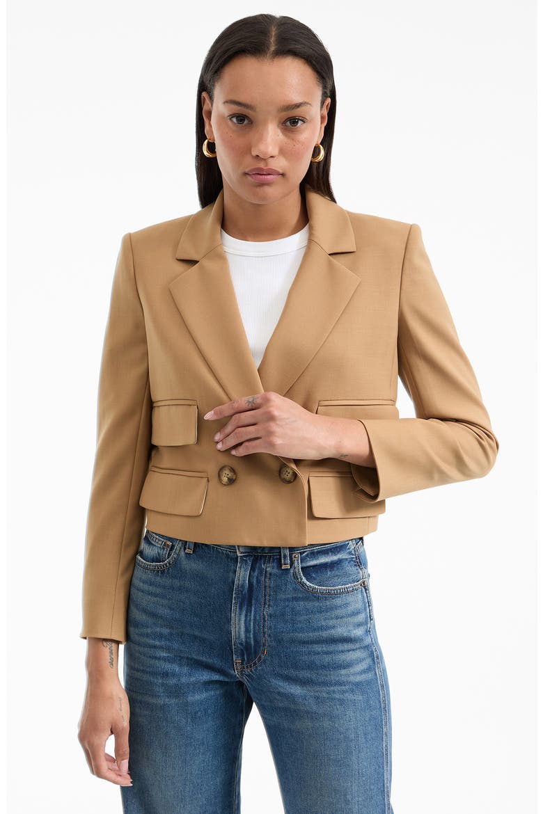Wilkie Cropped Jacket, Alternate, color, HAZELNUT