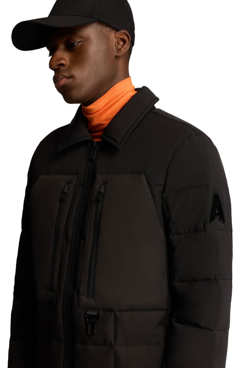 Alpenhaus Berdiac Lightweight Transitional Mixed Media Quilted Jacket, Alternate, color, Black