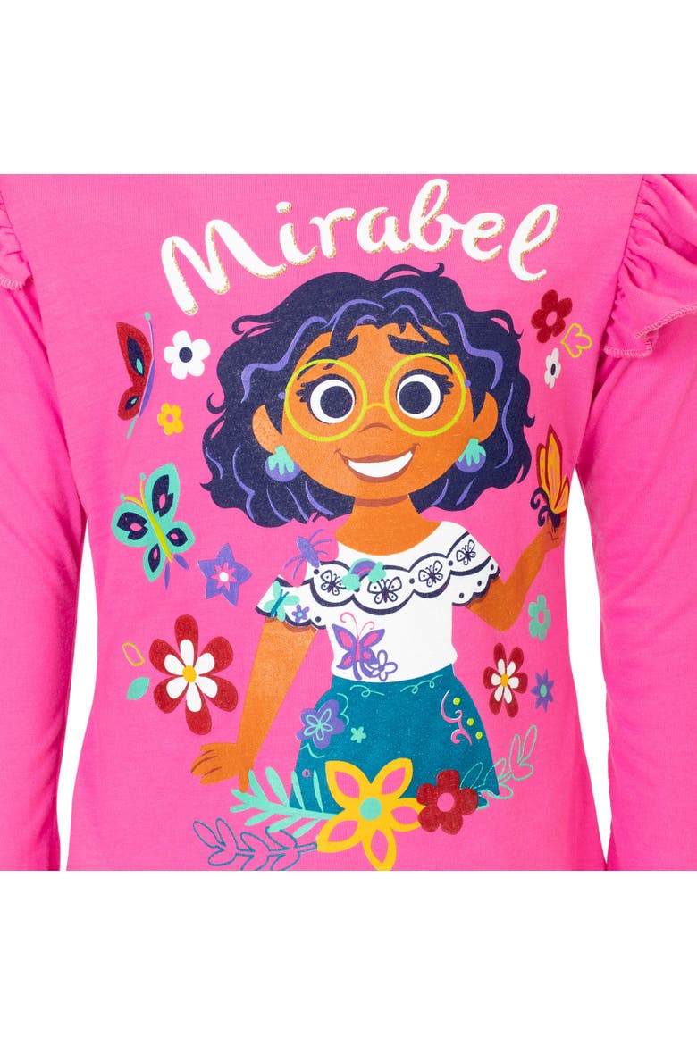 Encanto Mirabel 2-Piece Long Sleeve Tee and Leggings Set, Alternate, color, Mirabel Pink Navy