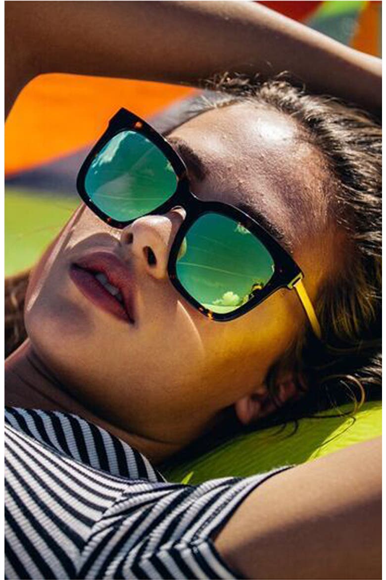 Bella 52mm Polarized Sunglasses, Alternate, color, TORTOISE/ BLUE