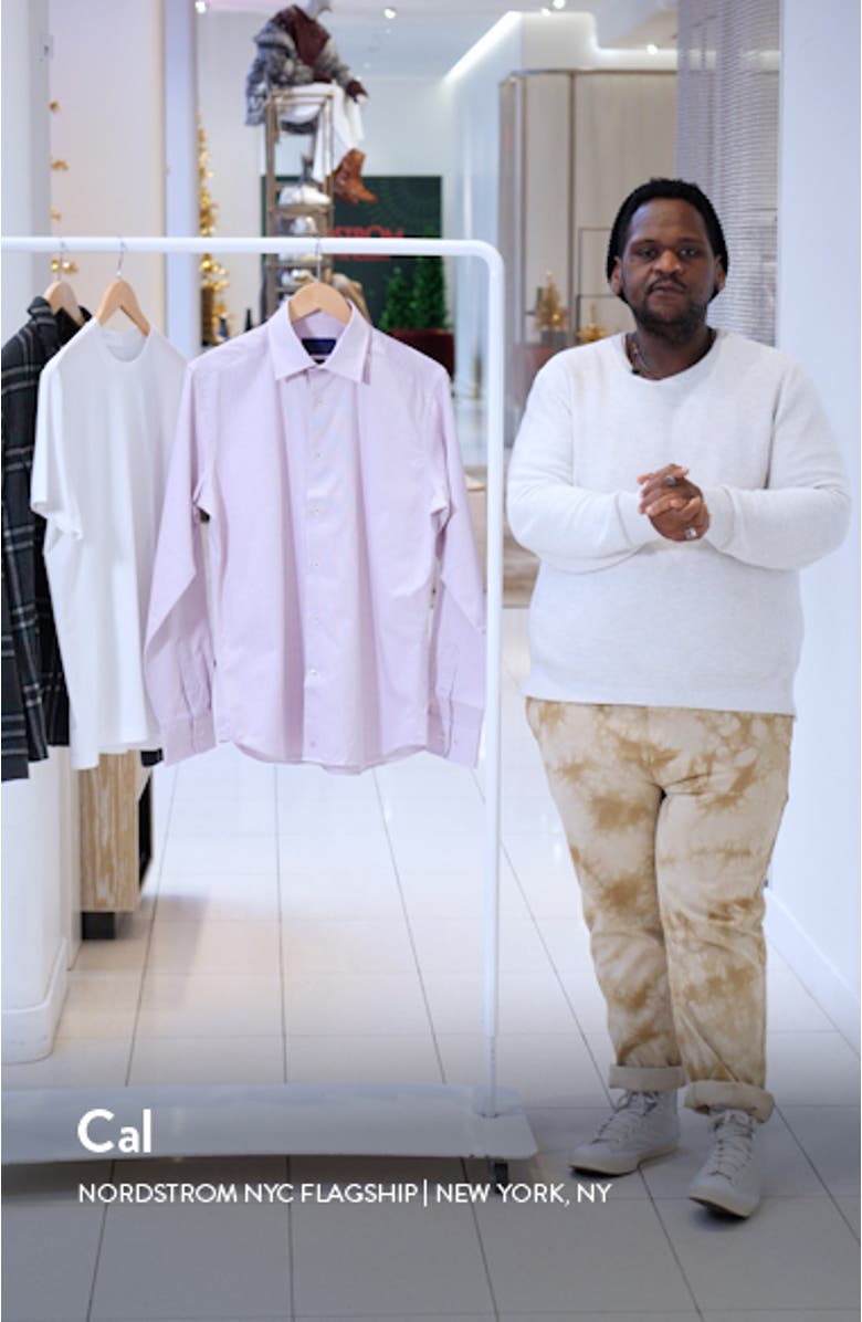 Trim Fit Microdobby Dress Shirt, sales video thumbnail