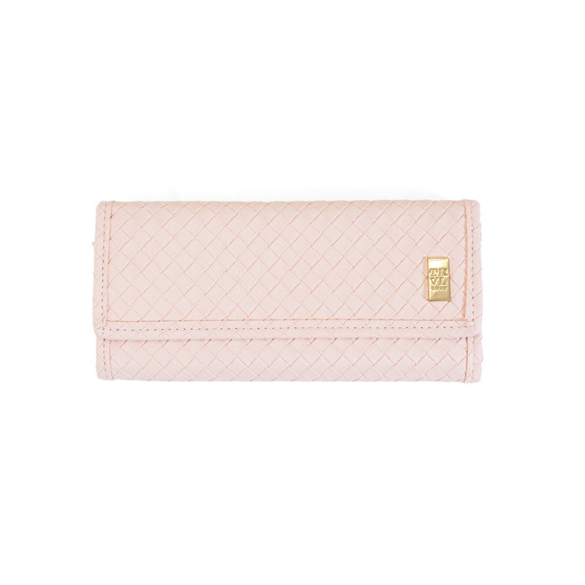 TRVL Design Woven Shell Jewel Wallet, Main, color, Pink