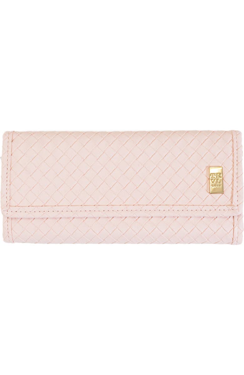 TRVL Design Woven Shell Jewel Wallet, Main, color, Pink