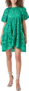 Endless Rose Lace & Sequin Trapeze Minidress