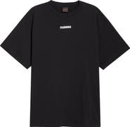 PLEASURES Wordmark Logo Cotton T-Shirt