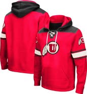 COLOSSEUM Men's Colosseum Red Utah Utes 2.0 Lace-Up Pullover Hoodie