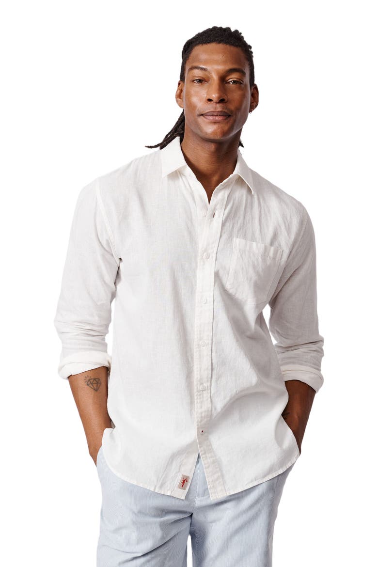 Grainsby Linen Cotton Relaxed Shirt, Main, color, White