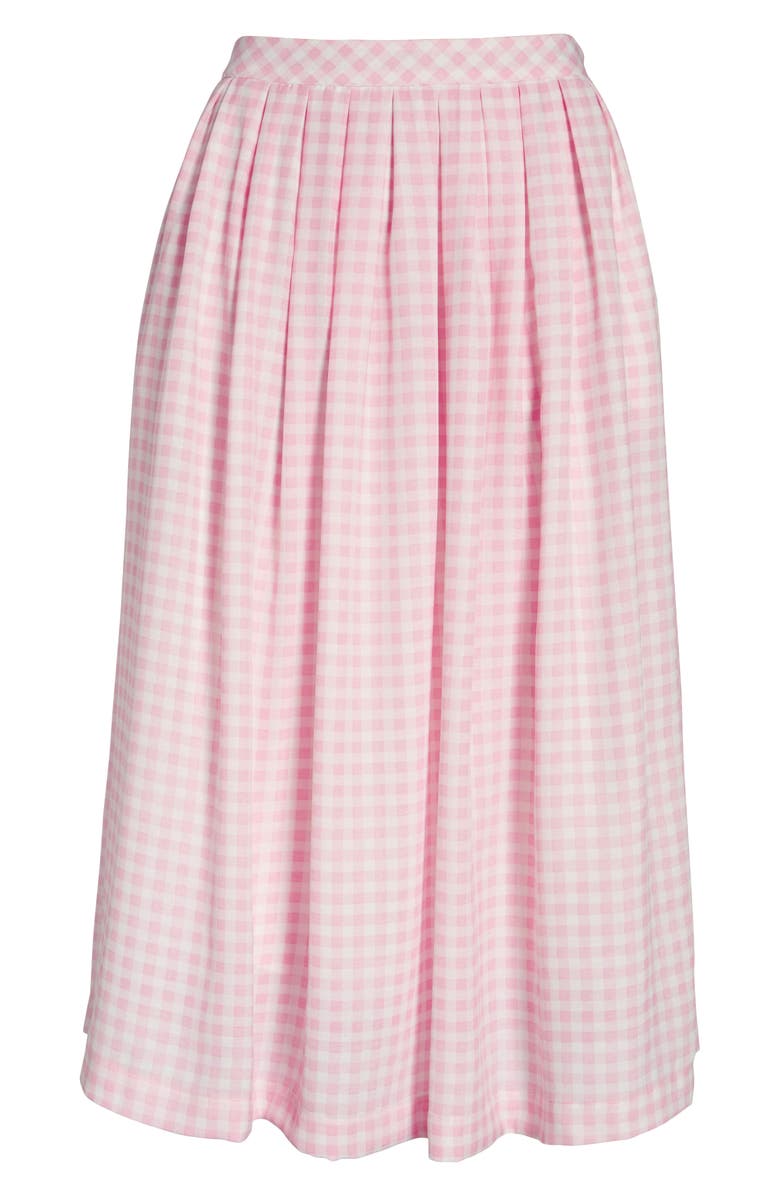 J.O.A. Gingham Midi Skirt, Alternate, color, 