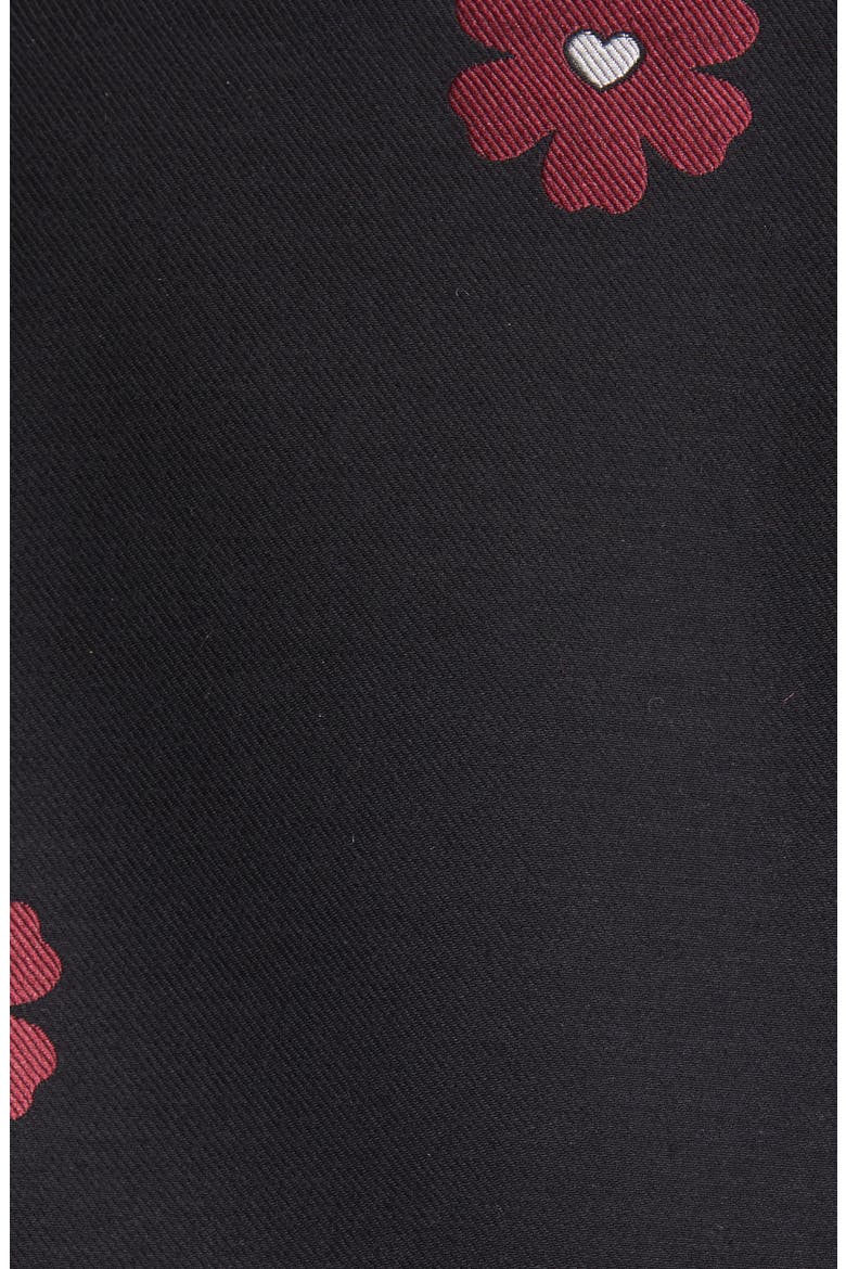 floral kiss jacquard blazer, Alternate, color, BLACK