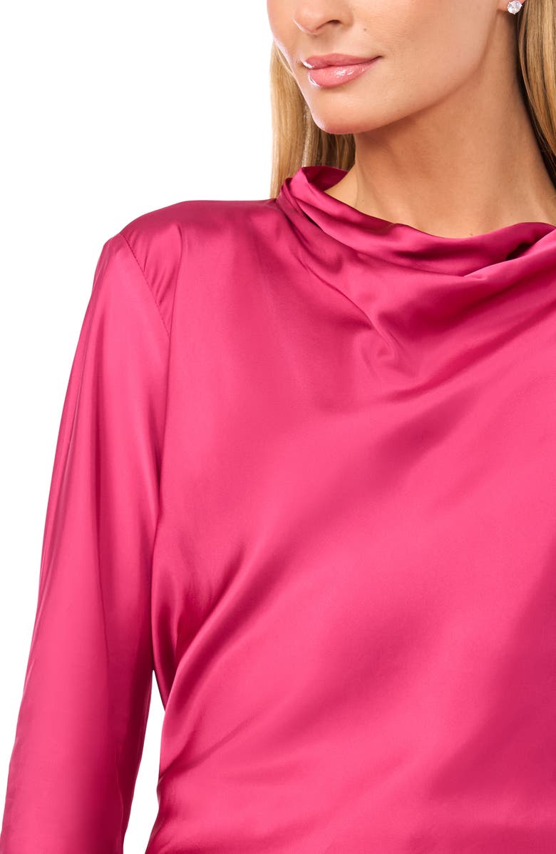 Ted Baker Amy Cowl Neck Satin Top, Alternate, color, Sangria