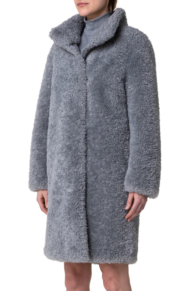 Akris punto Faux Shearling Coat, Alternate, color, 