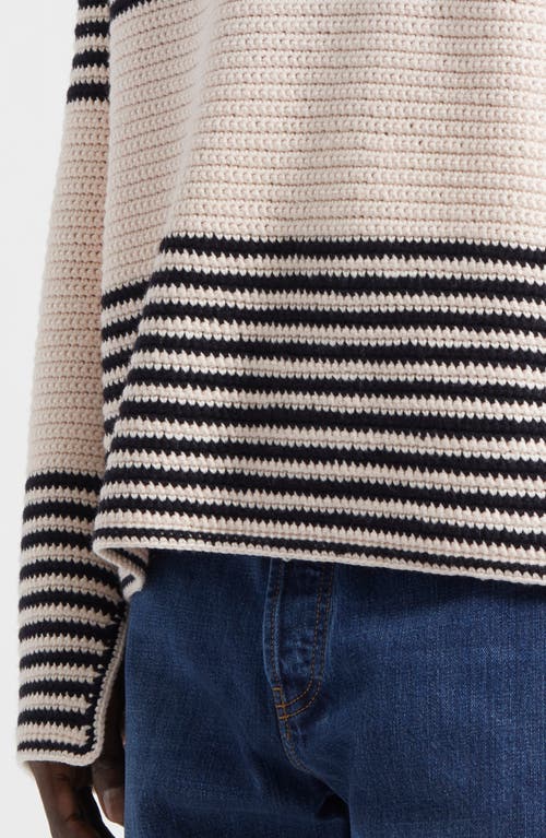 Shop Wales Bonner Harbour Knit Top In Navy/white