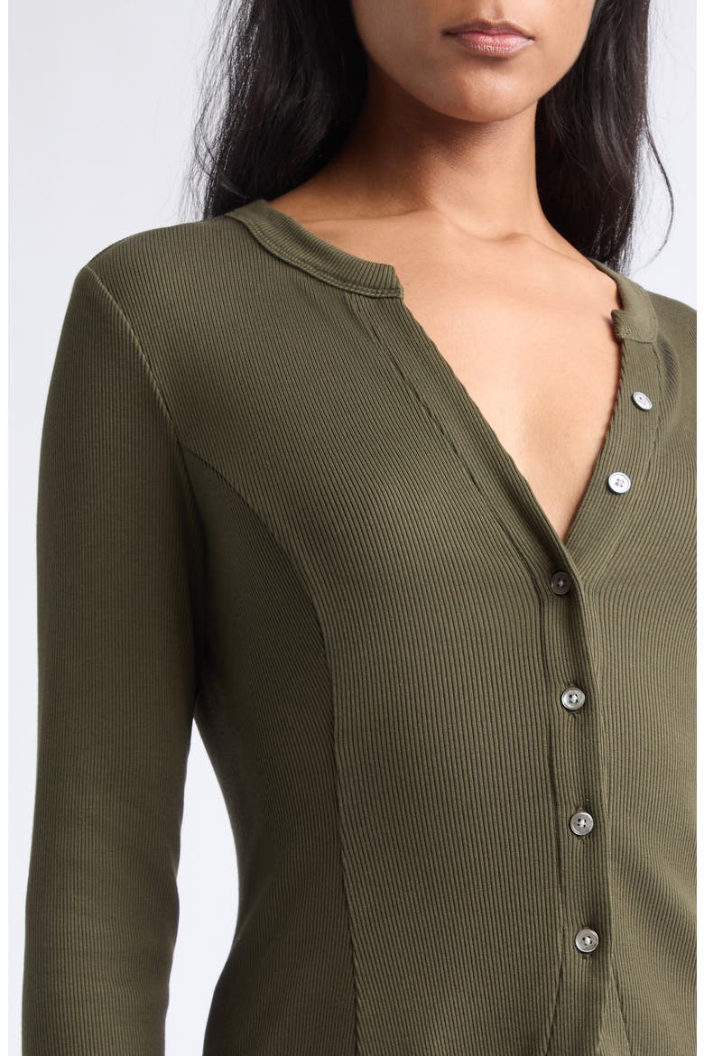 Cordis Ribbed Long Sleeve Knit Top, Alternate, color, LODEN