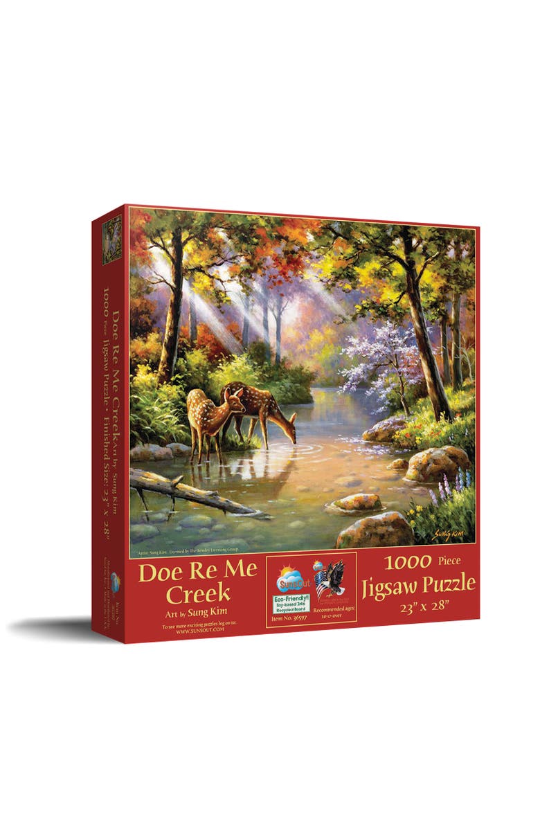 Sunsout Doe Re Me Creek 1000 piece Jigsaw Puzzle for Adults, Main, color, Multicolor
