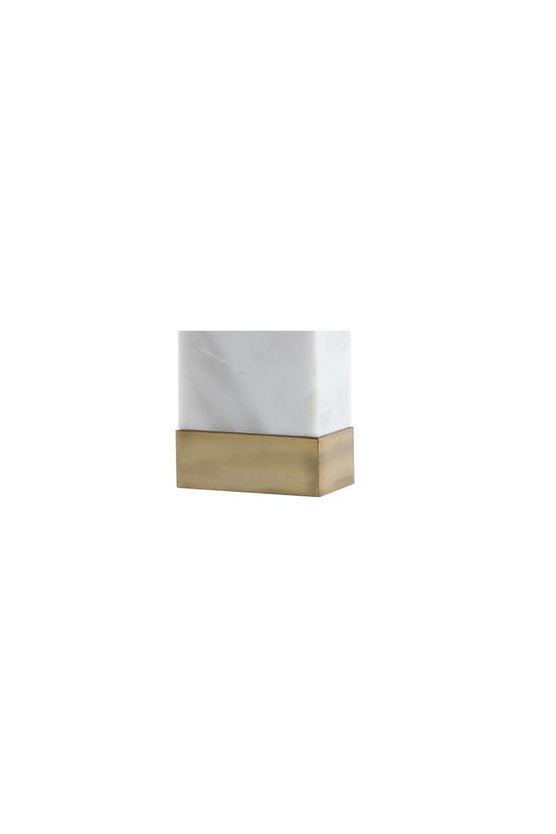 Trevor Marble/Iron Gold Modern Console LED Table Lamp, Alternate, color, White/Brass Gold