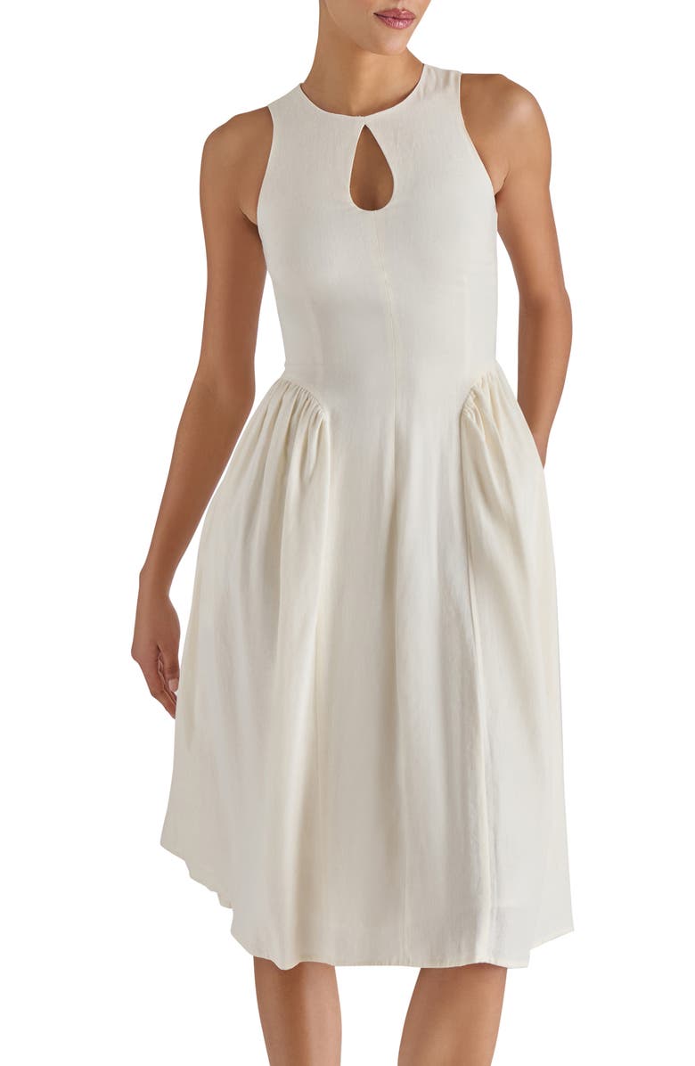 Steve Madden Everleigh Sleeveless Fit & Flare Dress, Alternate, color, Natural