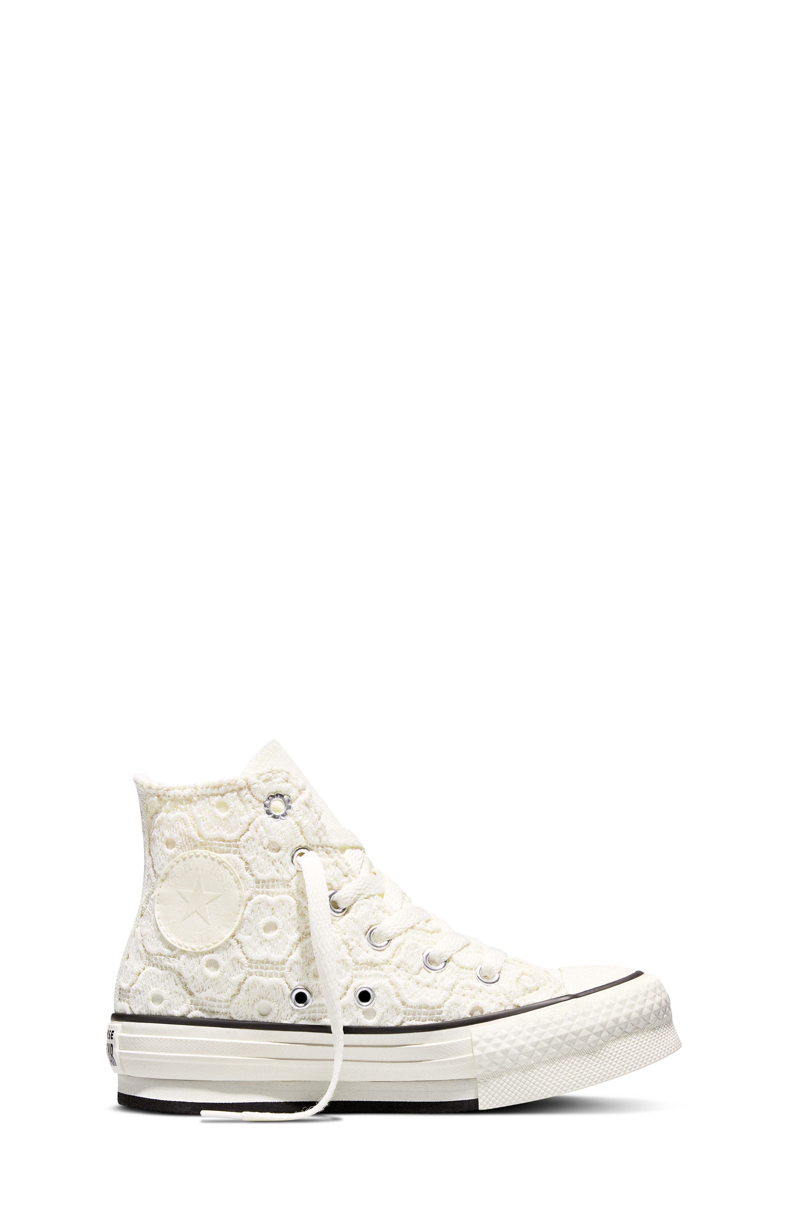 Kids' Chuck Taylor® All Star® EVA Lift High Top Sneaker, Alternate, color, EGRET/ BLACK/ EGRET