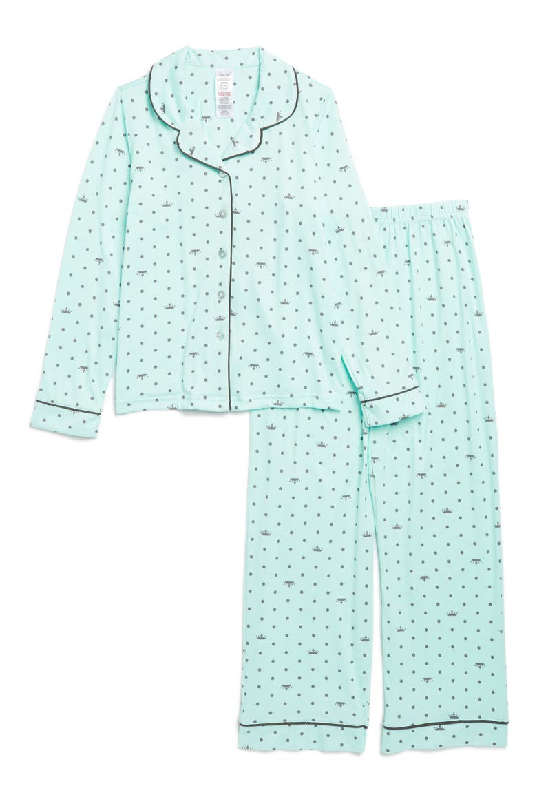 Renee Roffe RENE ROFE Kids' Polka Dot Crown Warm & Fuzzy Two-Piece Pajamas ...