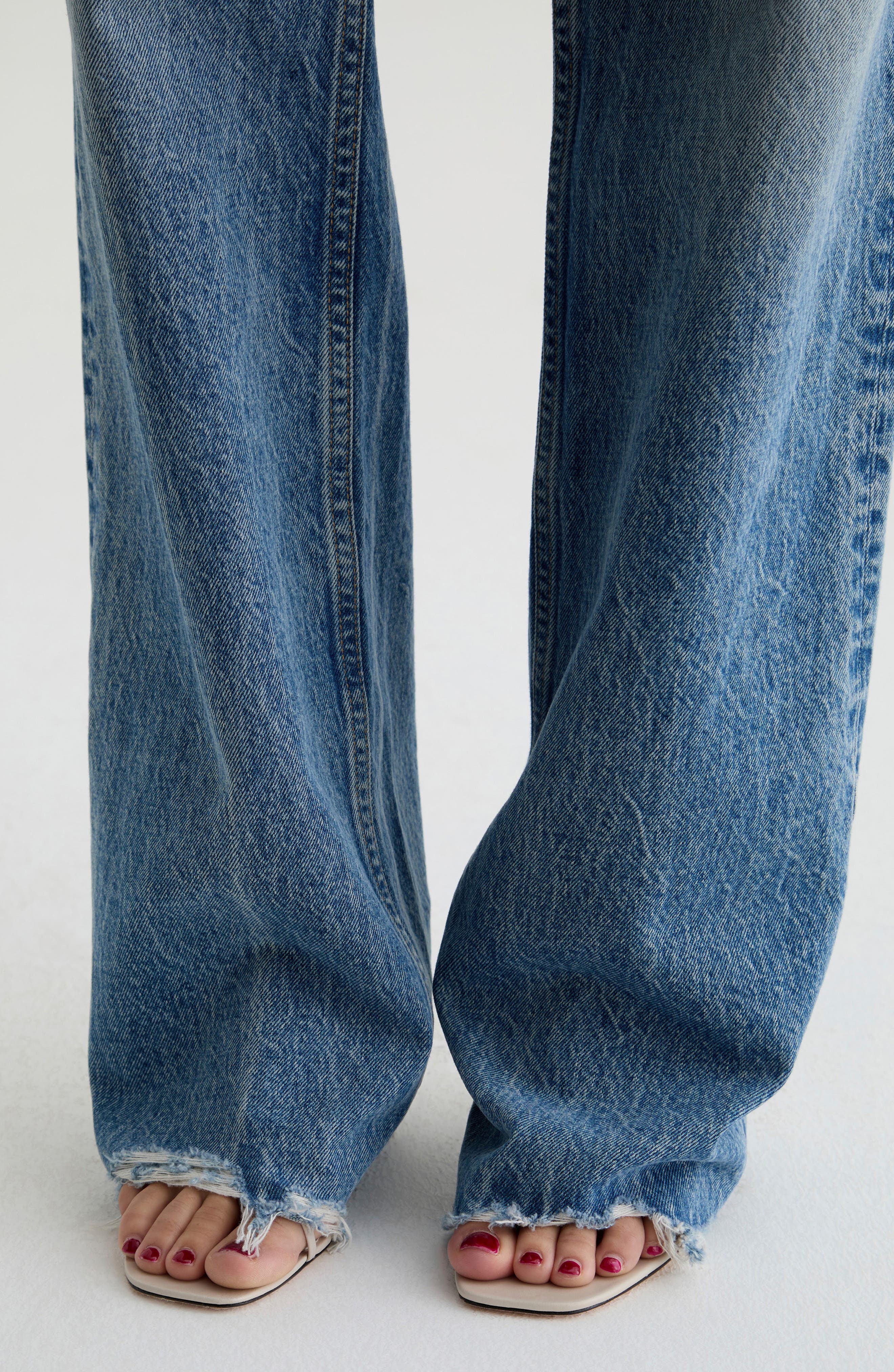 Женские AG Billie Low Waist Straight Leg Jeans — фото 7