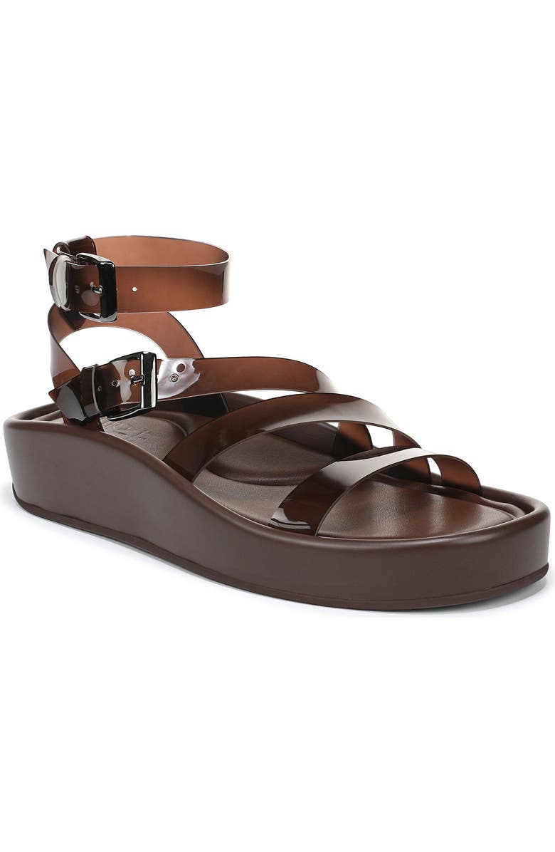Naturalizer So Sweet Platform Ankle Strap Sandal, Main, color, Chocolate Bar Brown