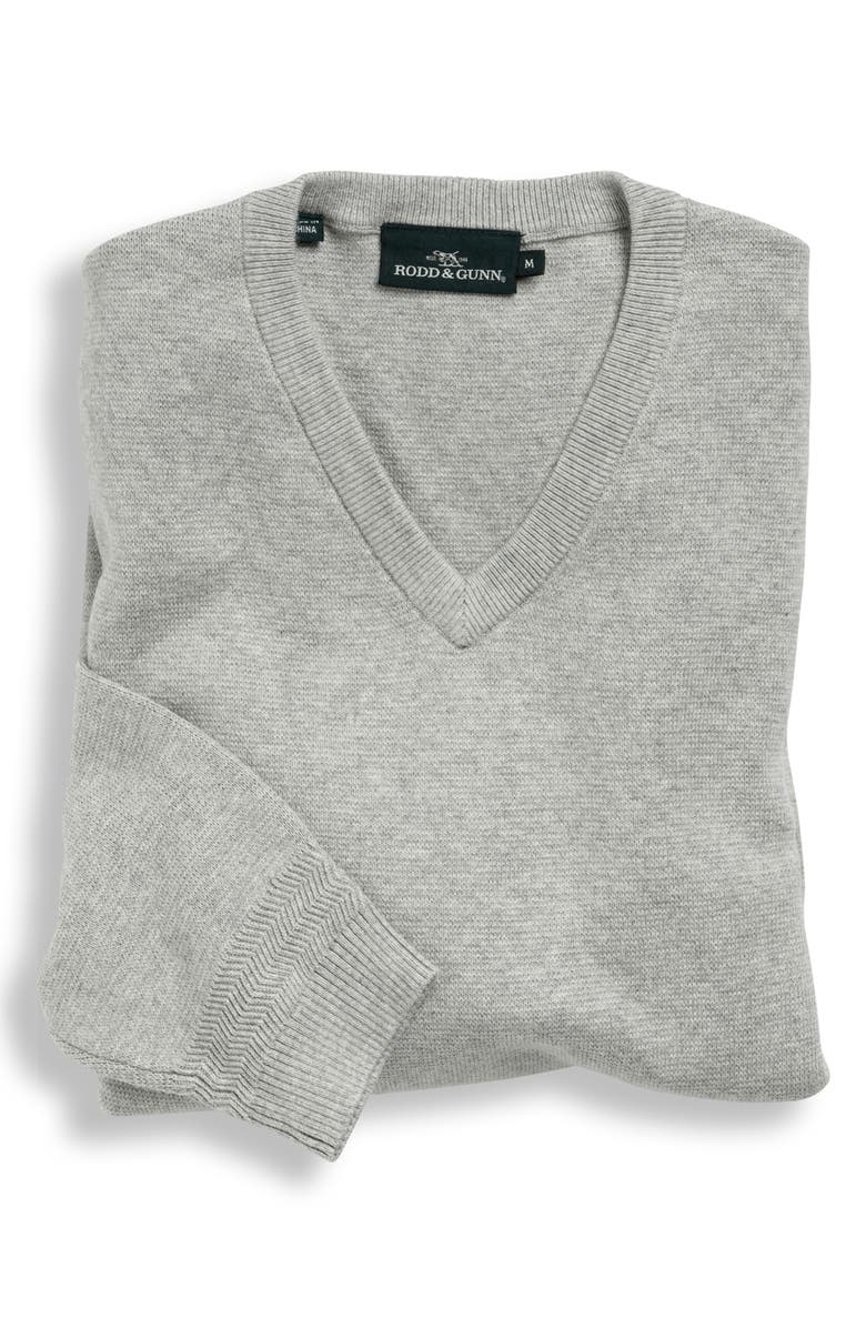 Rodd & Gunn Kelvin Grove Solid Supima<sup>®</sup> Cotton V-Neck Sweater, Alternate, color, 