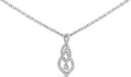 Haus of Brilliance Sterling Silver 1/3 Cttw Diamond Swirl Teardrop Pendant Necklace