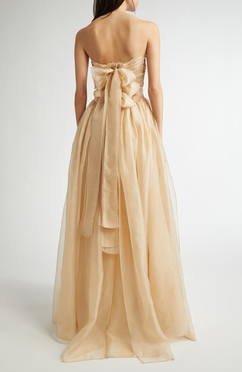 EENK Strapless Silk Organza Gown, Alternate, color, 