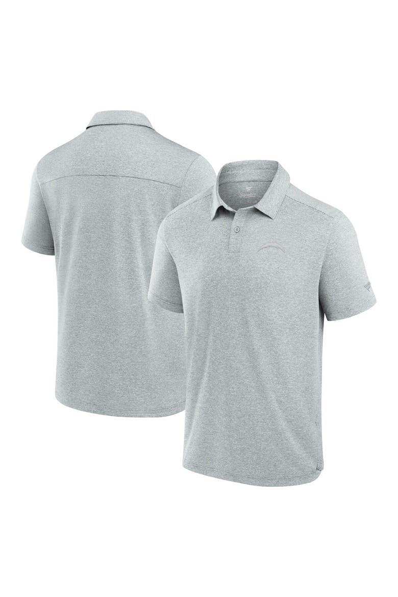 Men's Fanatics Signature Gray Los Angeles Chargers Front Office Tech Polo Shirt, Main, color, Gray