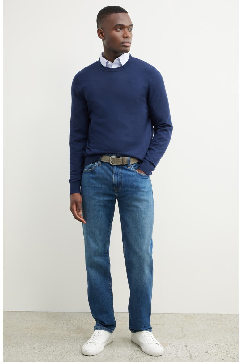 Straight Leg Jeans, Alternate, color, MED CANYON WASH