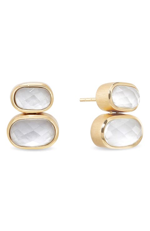Mercer Double Quartz Drop Earrings