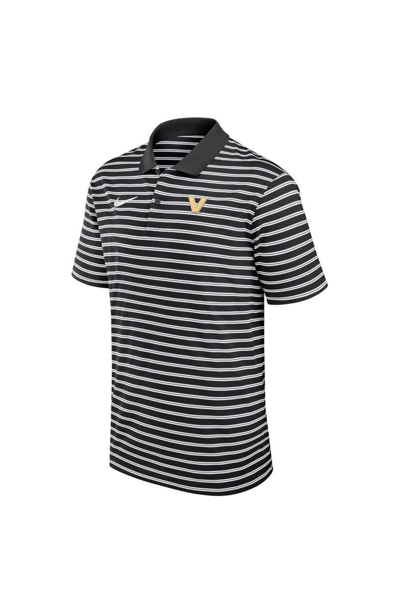 Nike Men's Nike Black Vanderbilt Commodores Victory Stripe Performance Polo, Alternate, color, 
