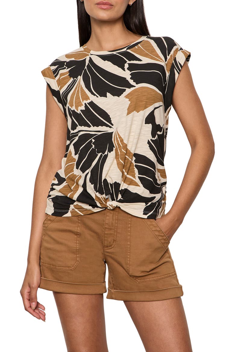 Knotted Muscle T-Shirt, Main, color, LOTUS BLACK