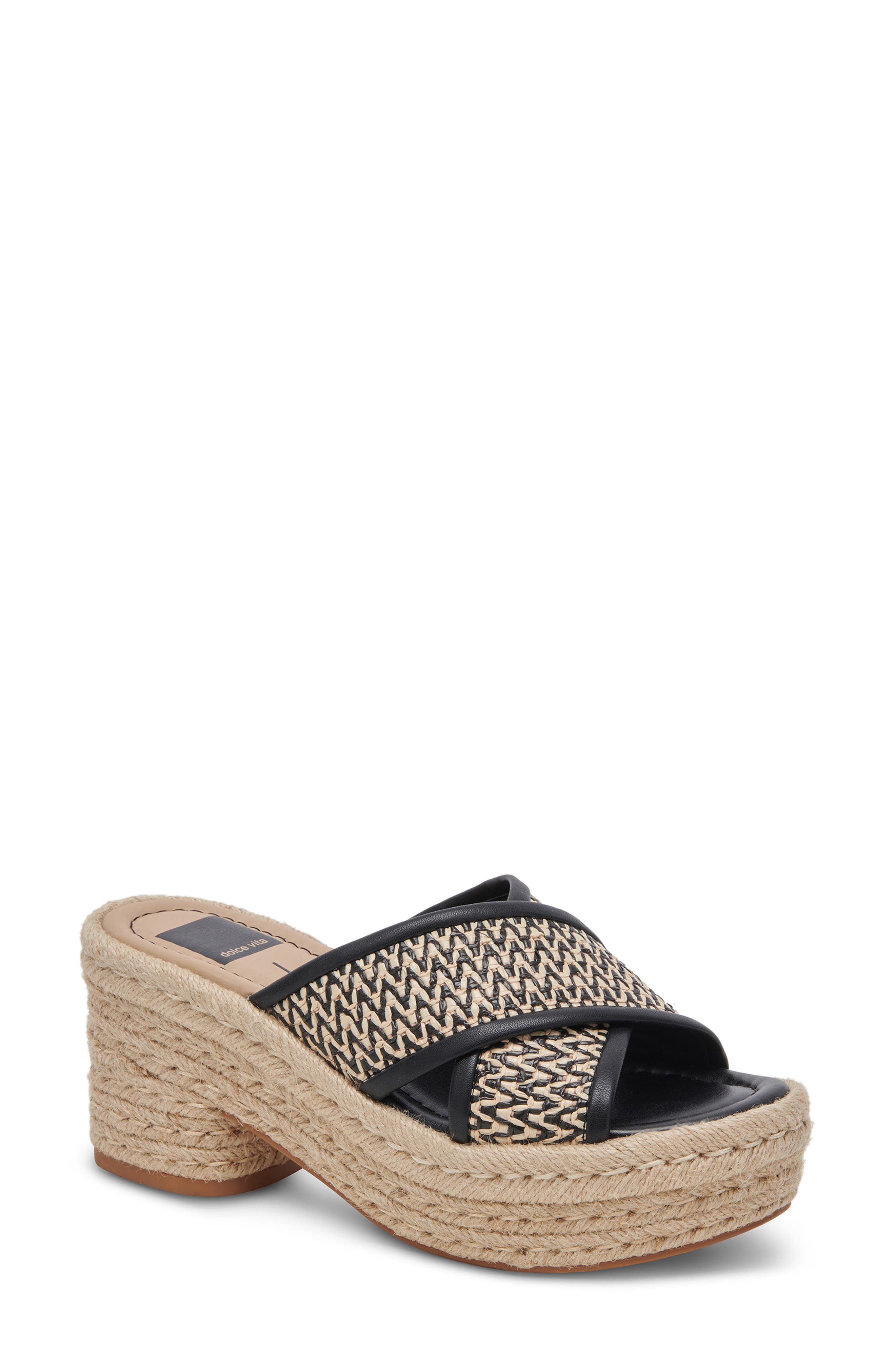 Dolce Vita Eldora Espadrille Platform Slide Sandal, Main, color, 