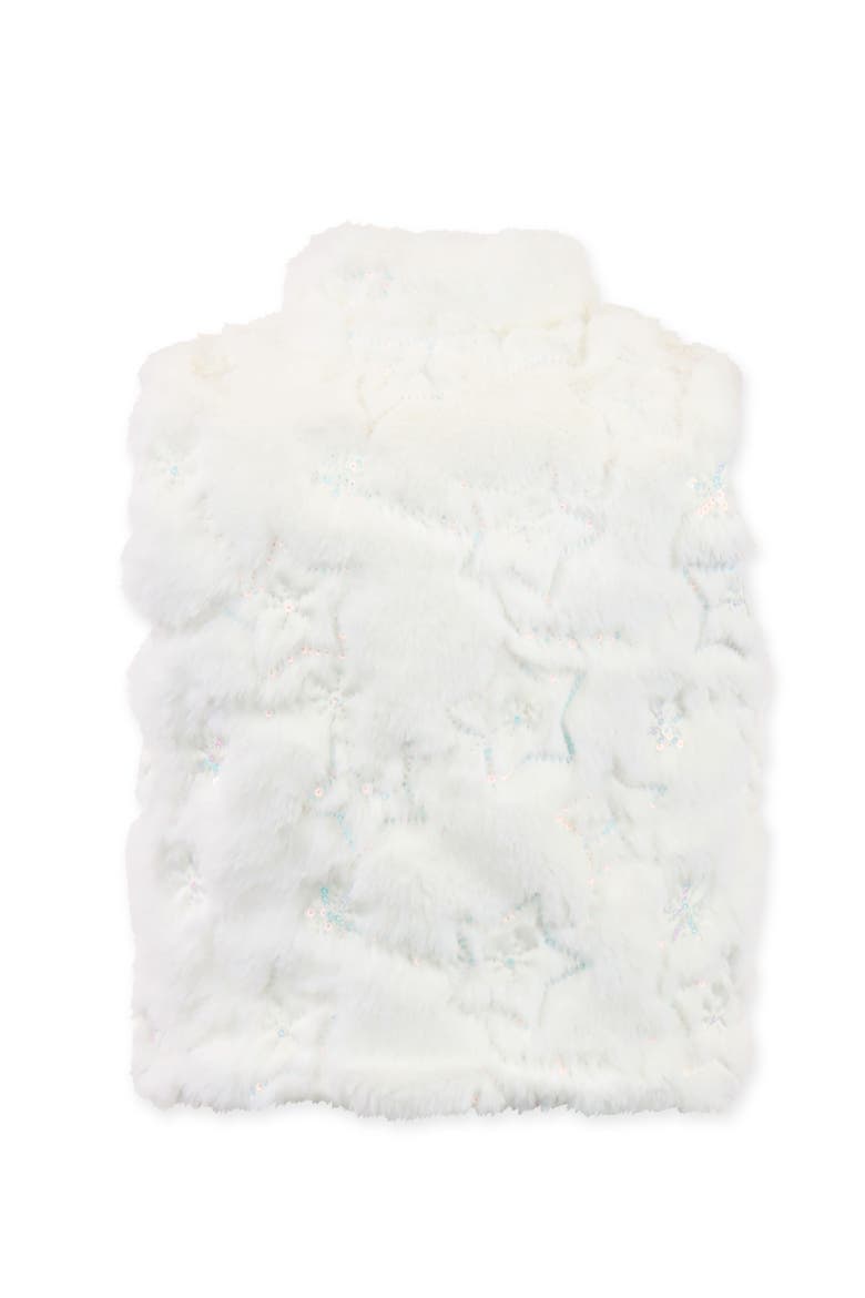 Faux Fur Zip Front Vest, Alternate, color, Sparkle Star