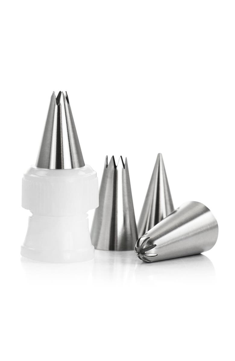 MARTHA STEWART 16 Piece Stainless Steel Assorted Cake Decorating Nozzles, Alternate, color, Turquoise