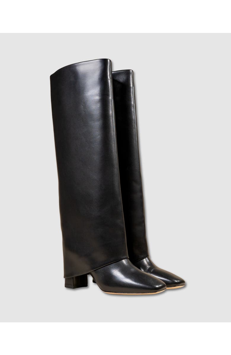 MI/MAI Nolan High Leather Turn Up Boot, Alternate, color, Black