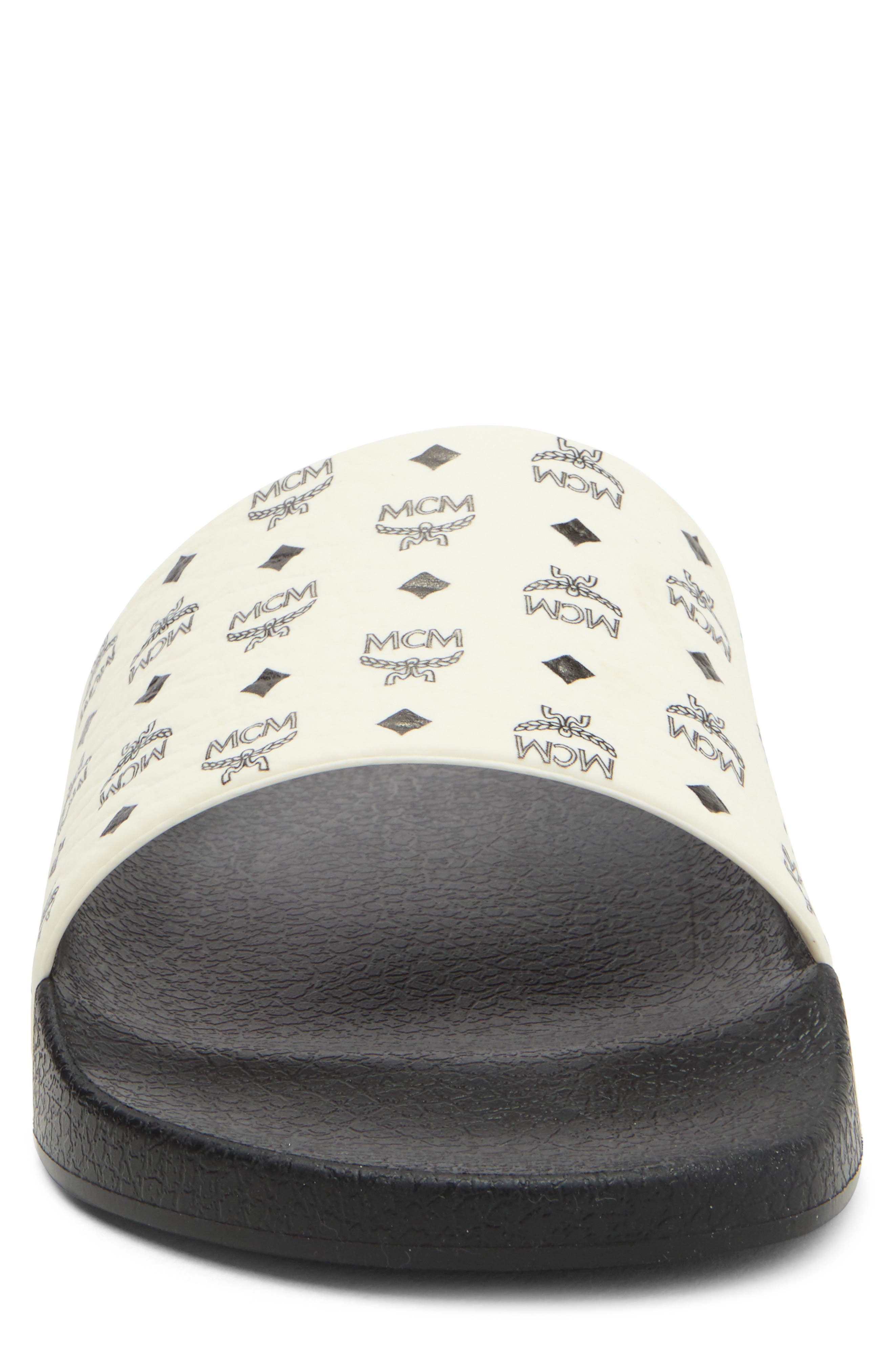 MCM Monogram Slide Sandal, Alternate, color, 