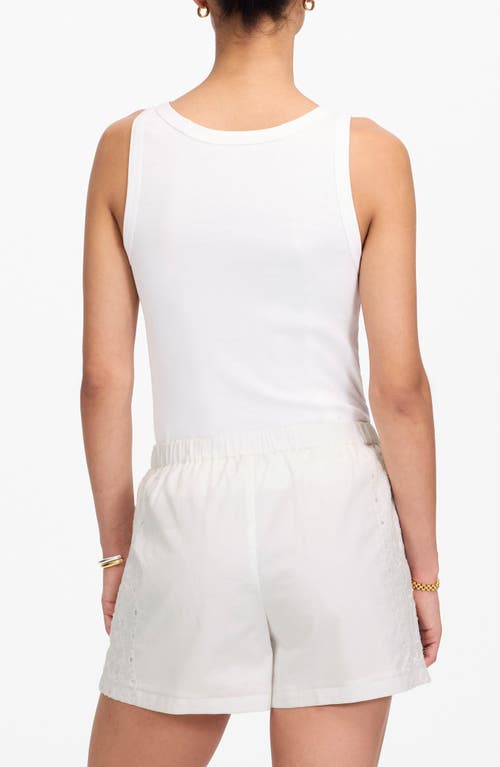 Shop Madewell Eyelet Pull-on Shorts In White