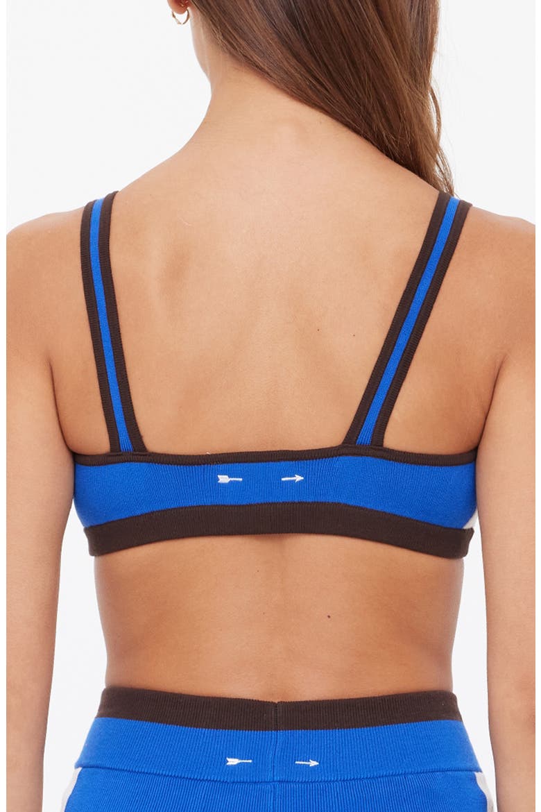 Montage Rory Scoop Neck Knit Sports Bra, Alternate, color, BLUE