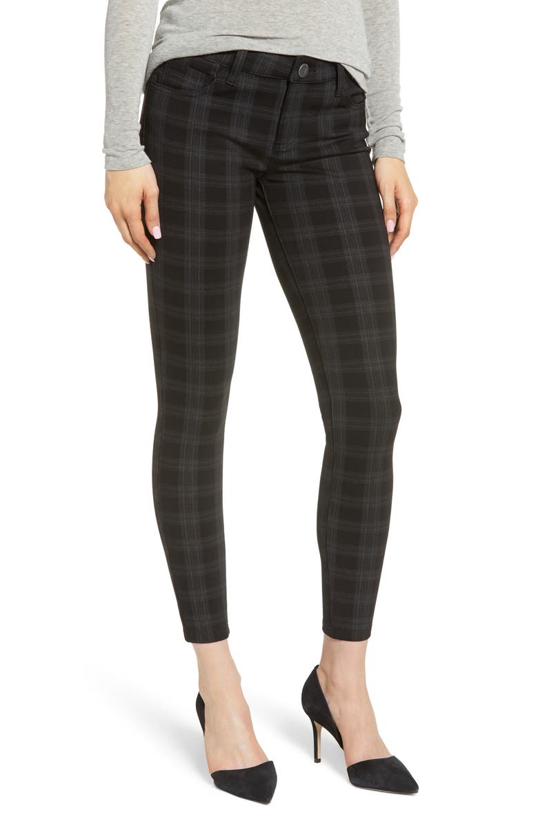 KUT from the Kloth Plaid Skinny Ponte Pants, Main, color, 