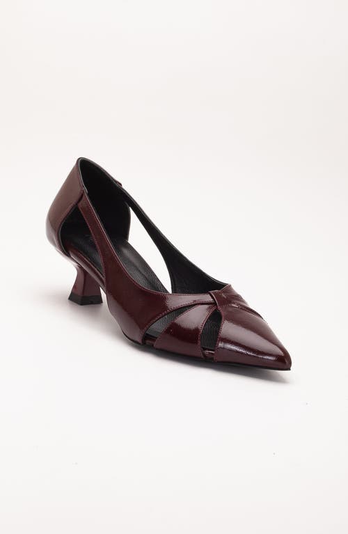 Forever & Always Shoes Sidal Kitten Heel Leather Pumps