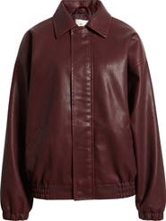 BP. Oversize Faux Leather Jacket