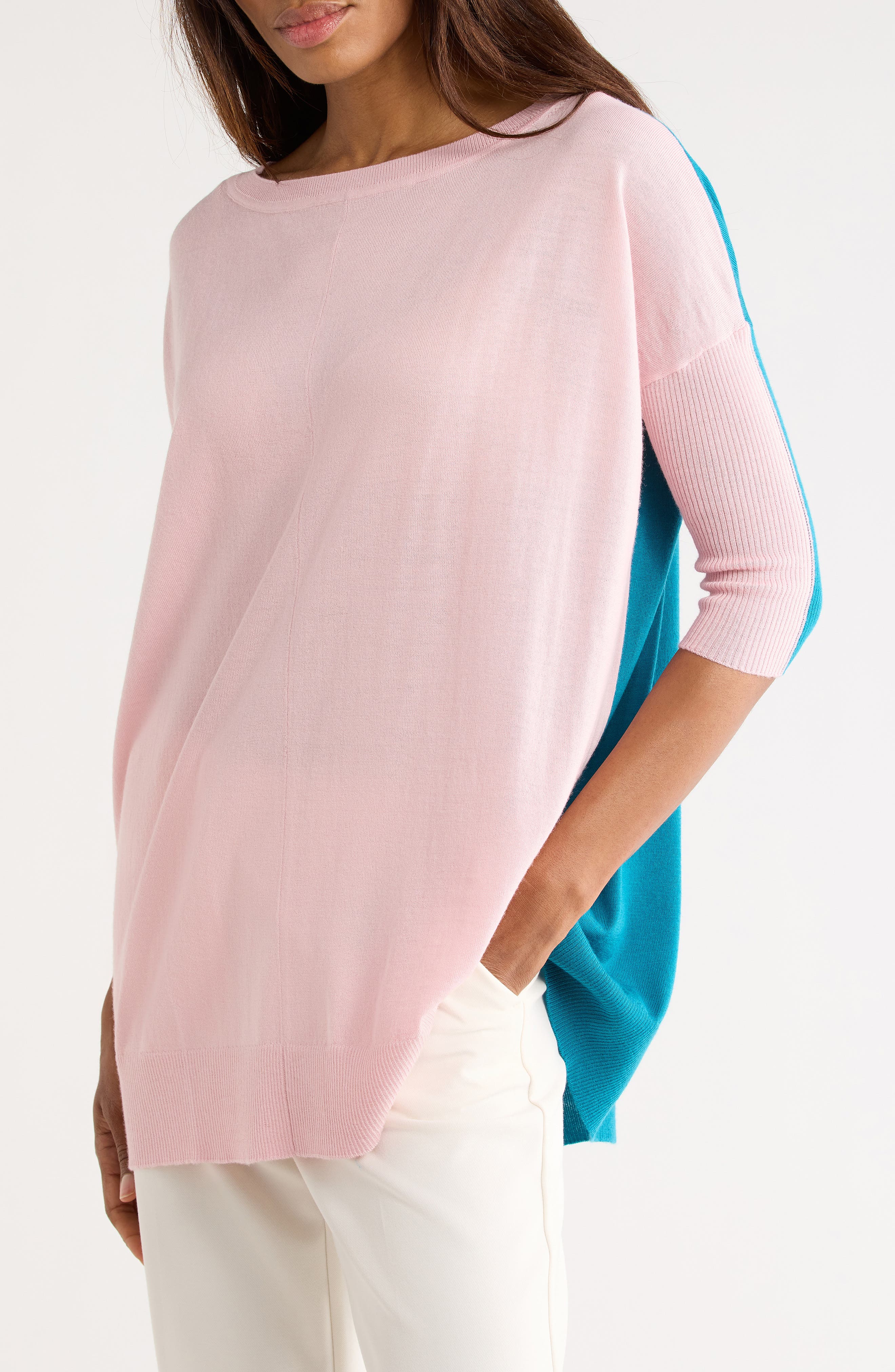 Diane von Furstenberg Diane Oversize Colorblock Wool Sweater